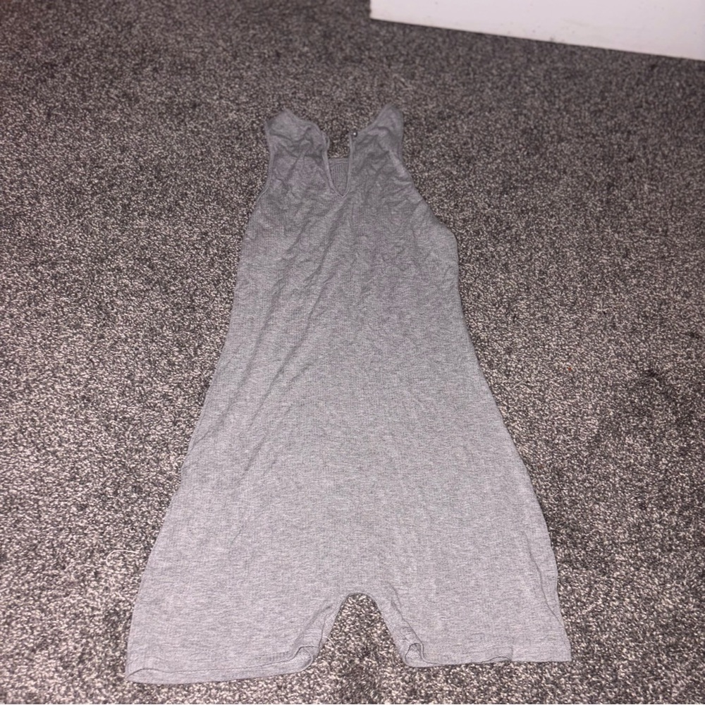 Gray Sleeveless Romper